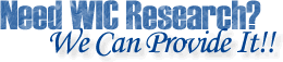 Need WIC Research? We Can Provide It!